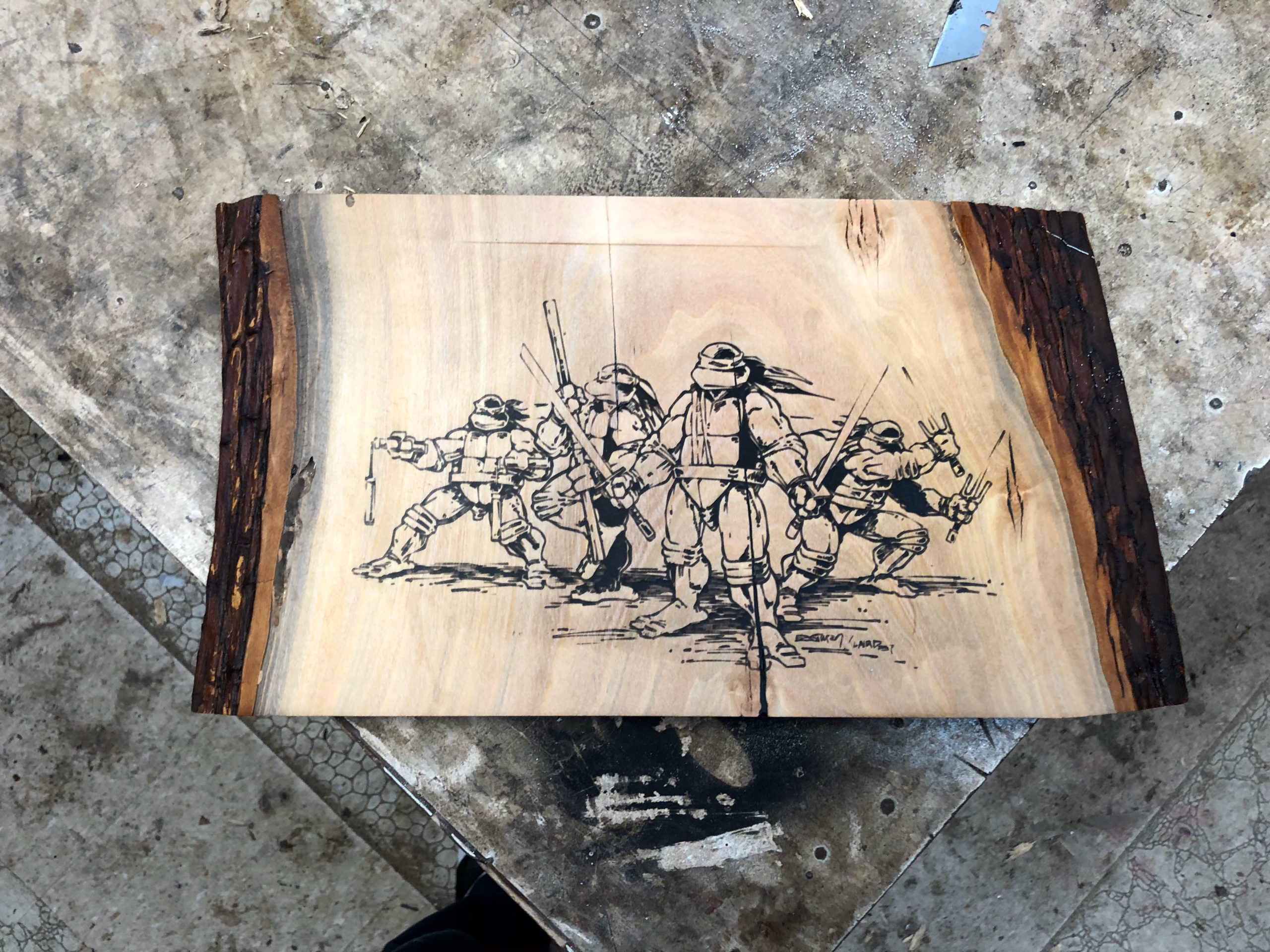Ninja Turtle Epoxy Wall Art – CNC Engraving / Woodworking – Corbin's ...